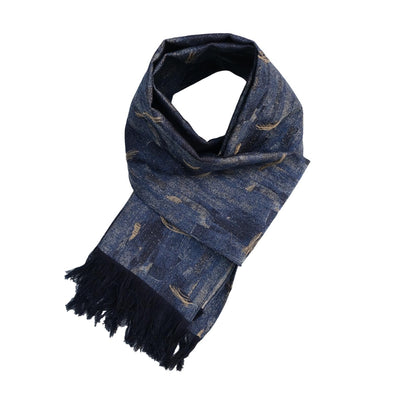 Pure Blue Japan Indigo Jacquard Boro Scarf