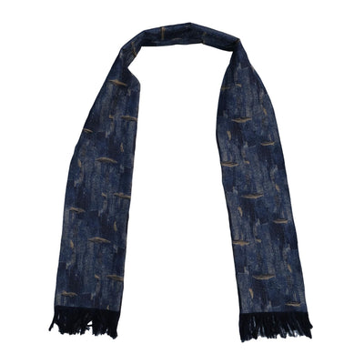 Pure Blue Japan Indigo Jacquard Boro Scarf