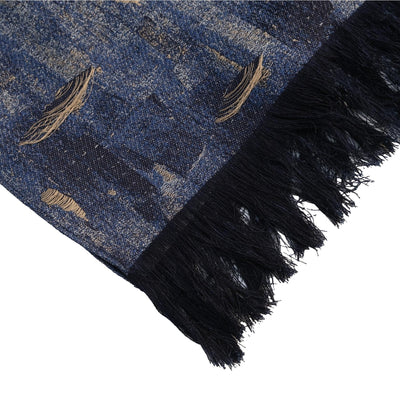 Pure Blue Japan Indigo Jacquard Boro Scarf