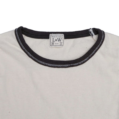 Loop & Weft Recycled Nep Plating Dot Seam L/S Tee (White)