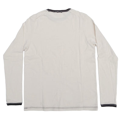 Loop & Weft Recycled Nep Plating Dot Seam L/S Tee (White)