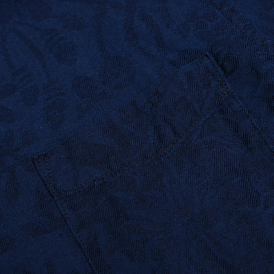 Momotaro Indigo Dyed Floral Jacquard Shirt