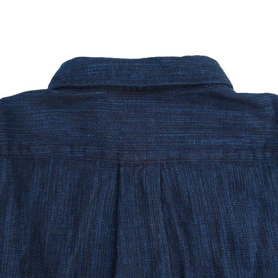 Momotaro Indigo Dyed Kasuri Jacquard Shirt