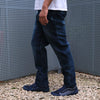 Studio D'Artisan Distressed Indigo Sashiko Pants (Slim Tapered)