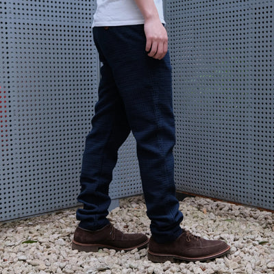 Studio D'Artisan Indigo Sashiko Pants (Slim Tapered)