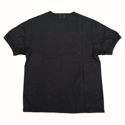 Loop & Weft Combed Yarn High Gauge Pile Crewneck Tee (Black)