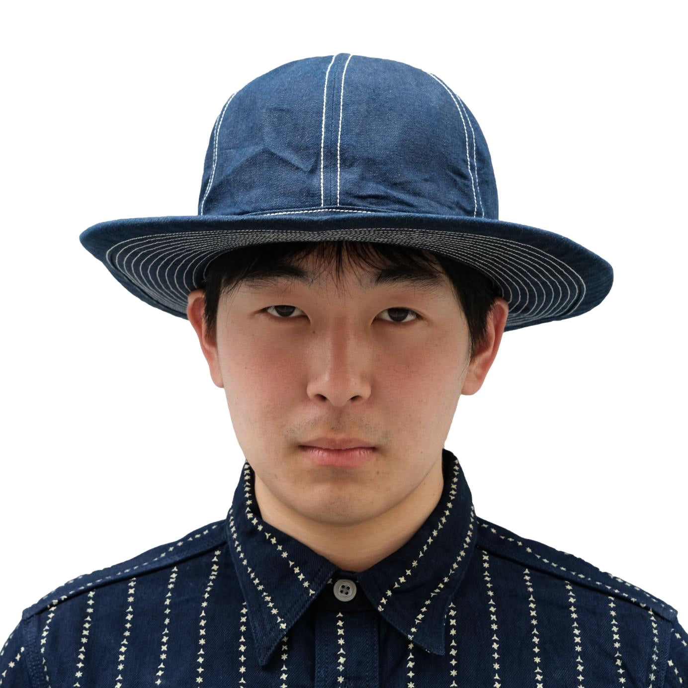 The Factory Made Denim Fatigue Hat - Okayama Denim