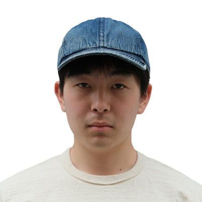 The Factory Made Distressed Denim Mechanic Cap