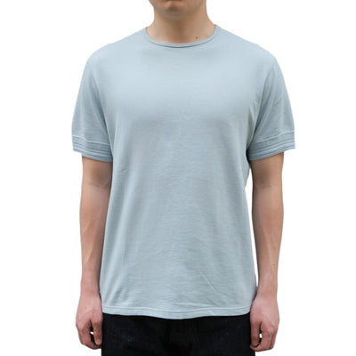 Loop & Weft Combed Yarn High Gauge Pile Crewneck Tee (Turquoise)