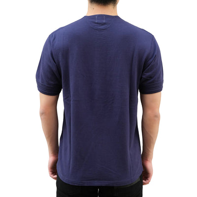 Loop & Weft Combed Yarn High Gauge Pile Crewneck Tee (Navy)