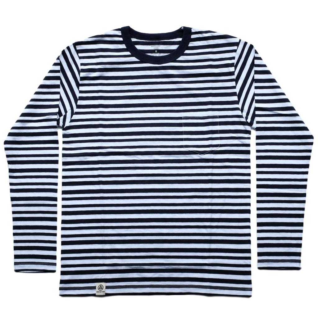 Momotaro Original Border LS Tee (Navy)