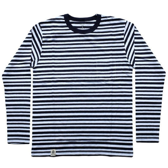 Momotaro Original Border LS Tee (Navy)