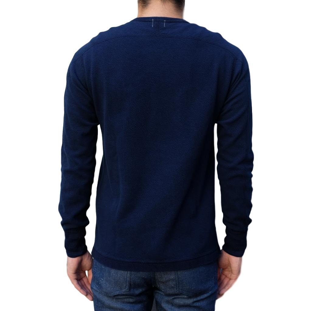 OD+LW Twill Face Indigo Dyed Crewneck L/S Tee