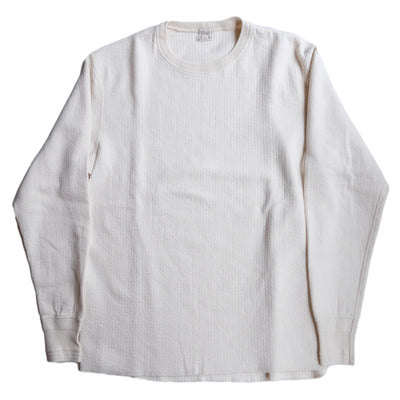 Loop & Weft Double Face Jacquard Crewneck Thermal (Ivory)