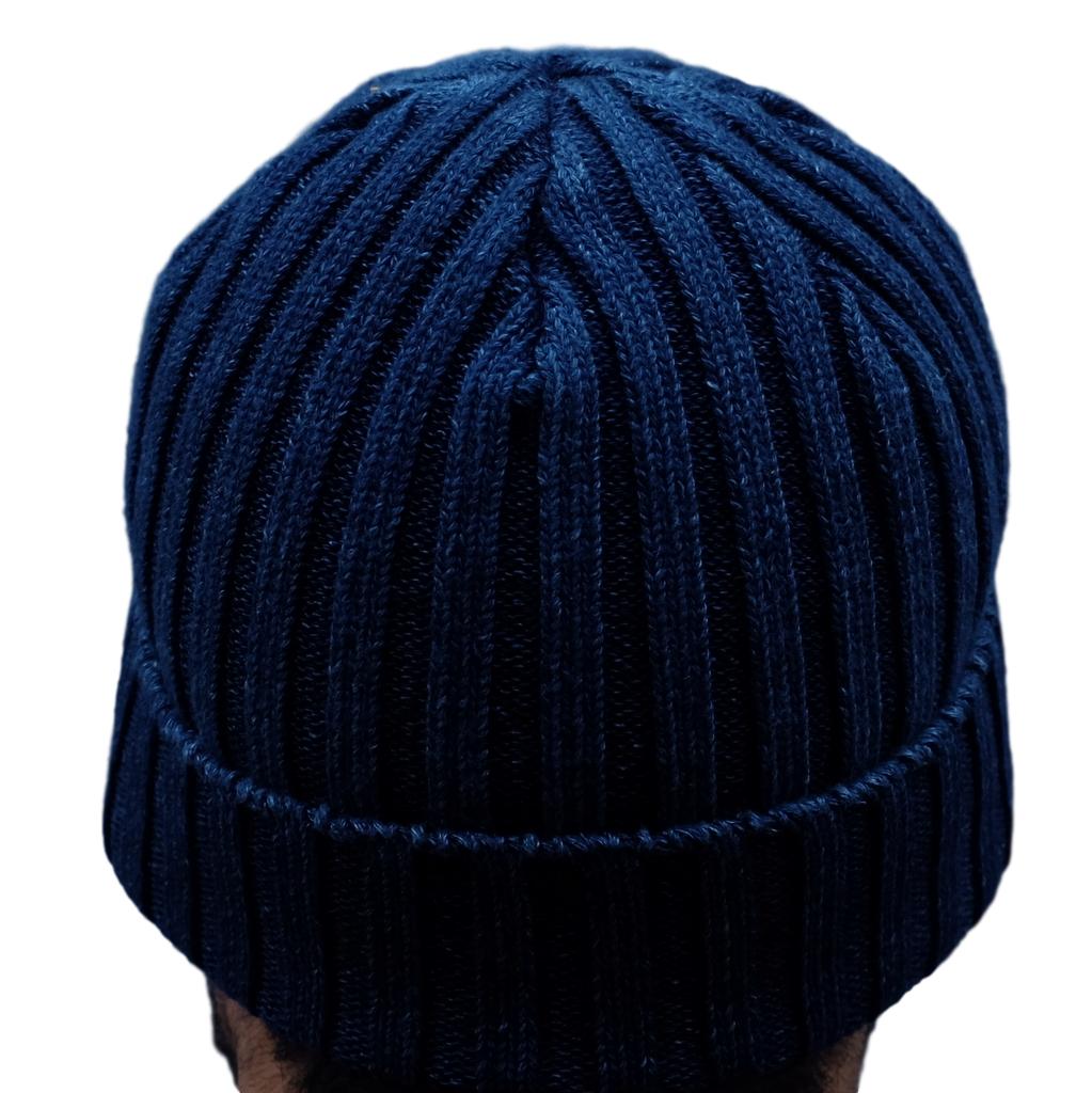 Studio D'Artisan Indigo Knit Watch Cap - Okayama Denim Accessories - Selvedge