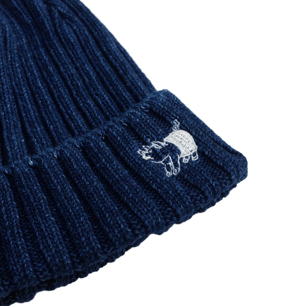 Studio D'Artisan Indigo Knit Watch Cap - Okayama Denim Accessories - Selvedge