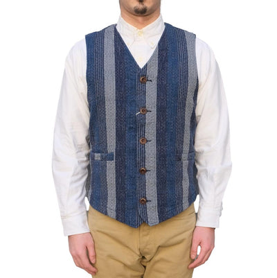 Studio D'Artisan "Noragi Kasuri Sashiko" Vest