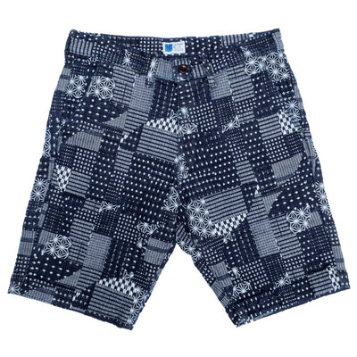 Japan Blue Indigo Patchwork Sashiko Shorts