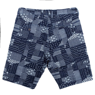 Japan Blue Indigo Patchwork Sashiko Shorts