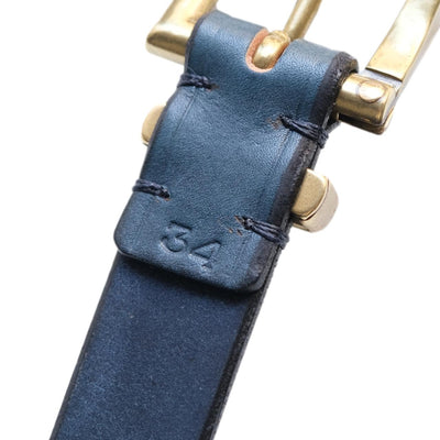 OD+IC Natural Indigo Dyed Horsehide Fireman Belt