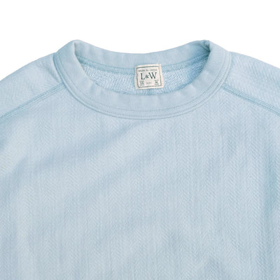 Loop & Weft Herringbone Pile Crewneck Sweatshirt (Turquoise)