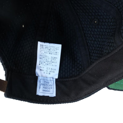 The Factory Made Sashiko 8-Panel Cap (Black)