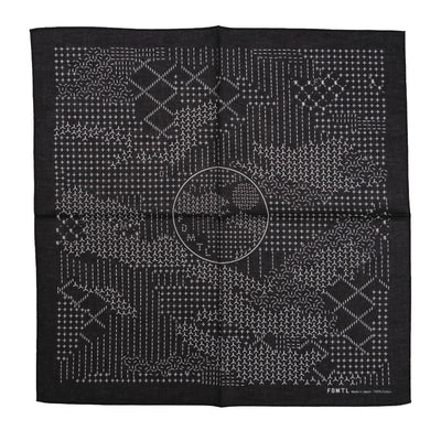 FDMTL Boro Sashiko Inspired Bandana (Black)