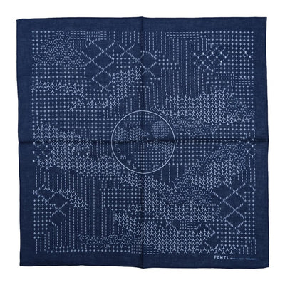 FDMTL Boro Sashiko Inspired Bandana (Indigo)