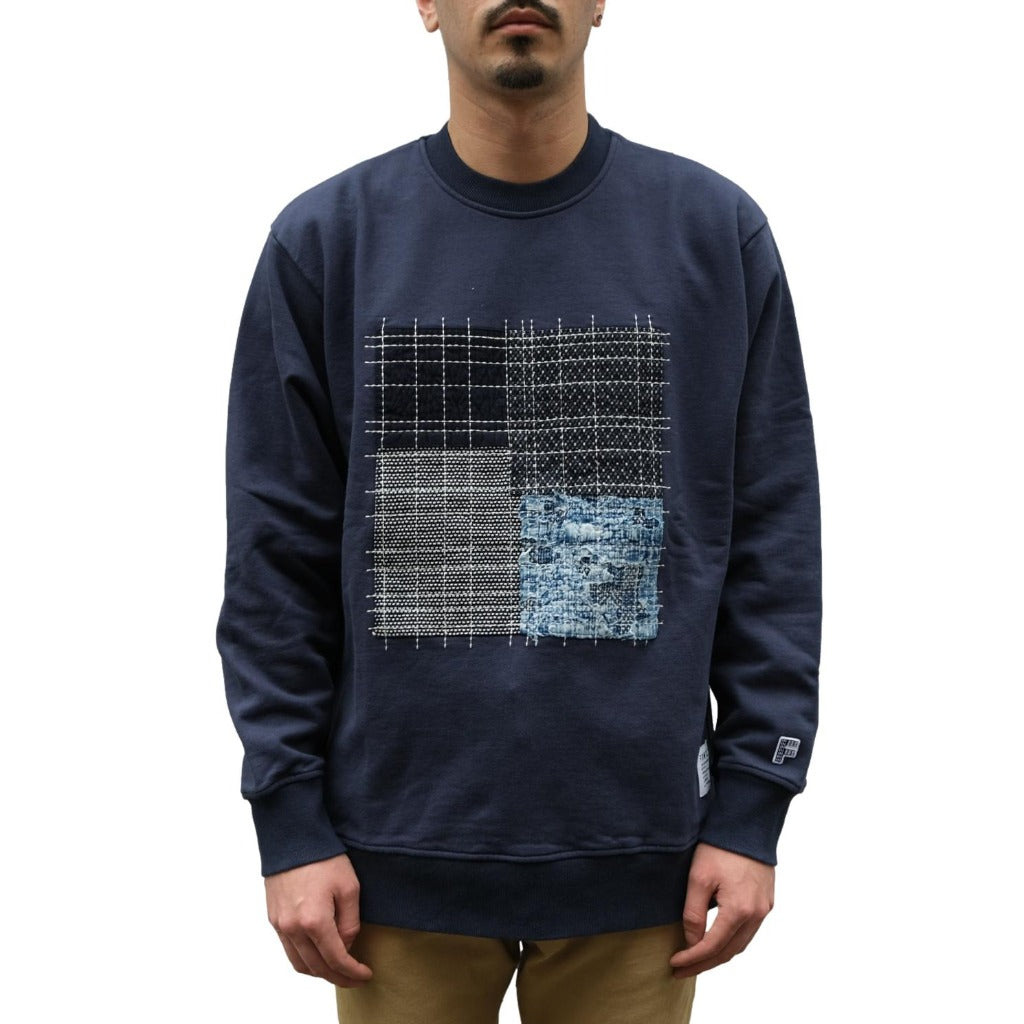 FDMTL Boro Patchwork Sweatshirt - Okayama Denim