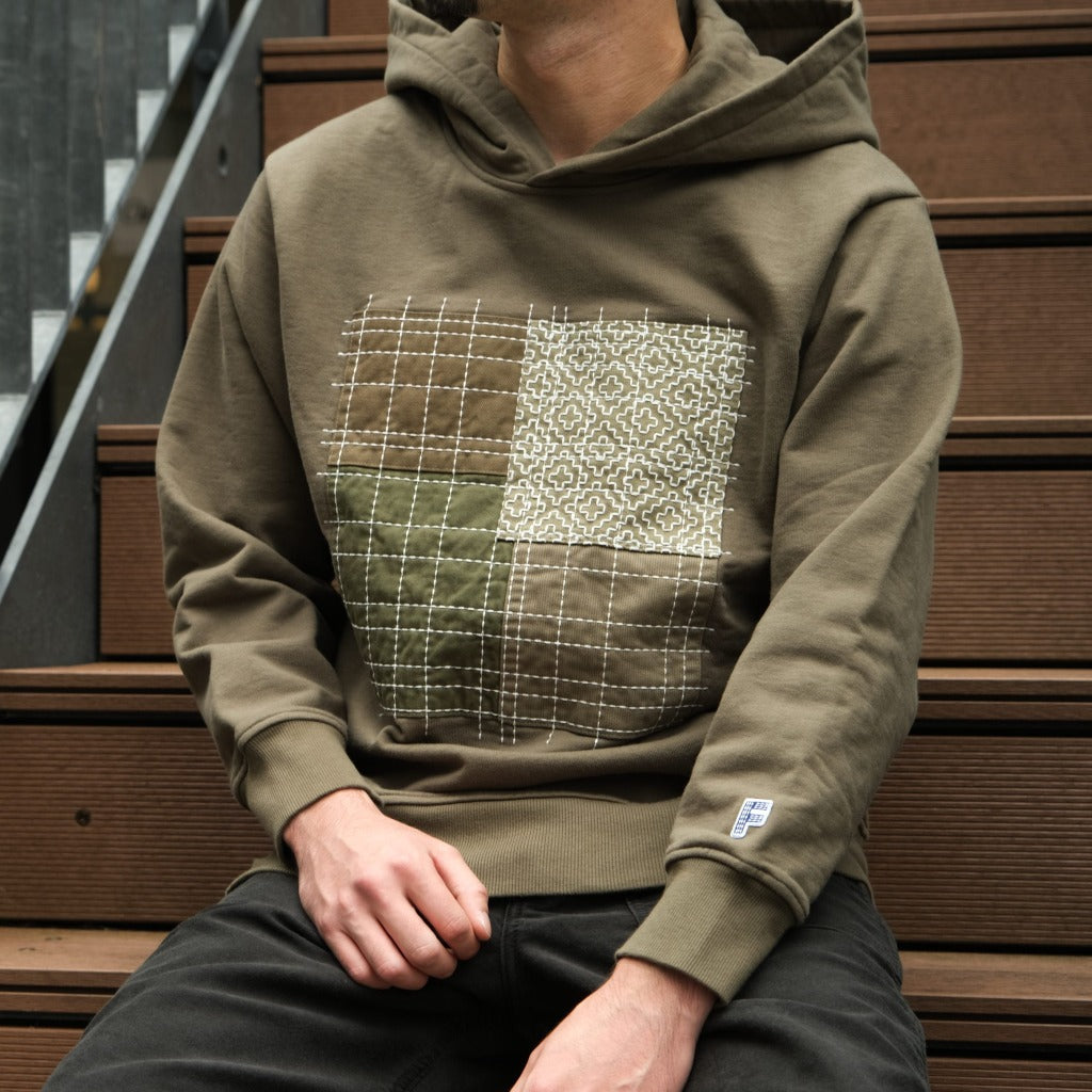 Patchwork hoodie sale