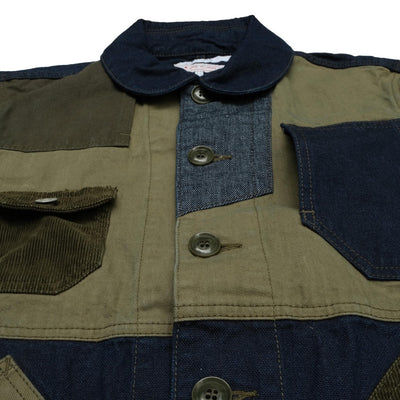 FDMTL Khaki x Indigo Patchwork Coverall