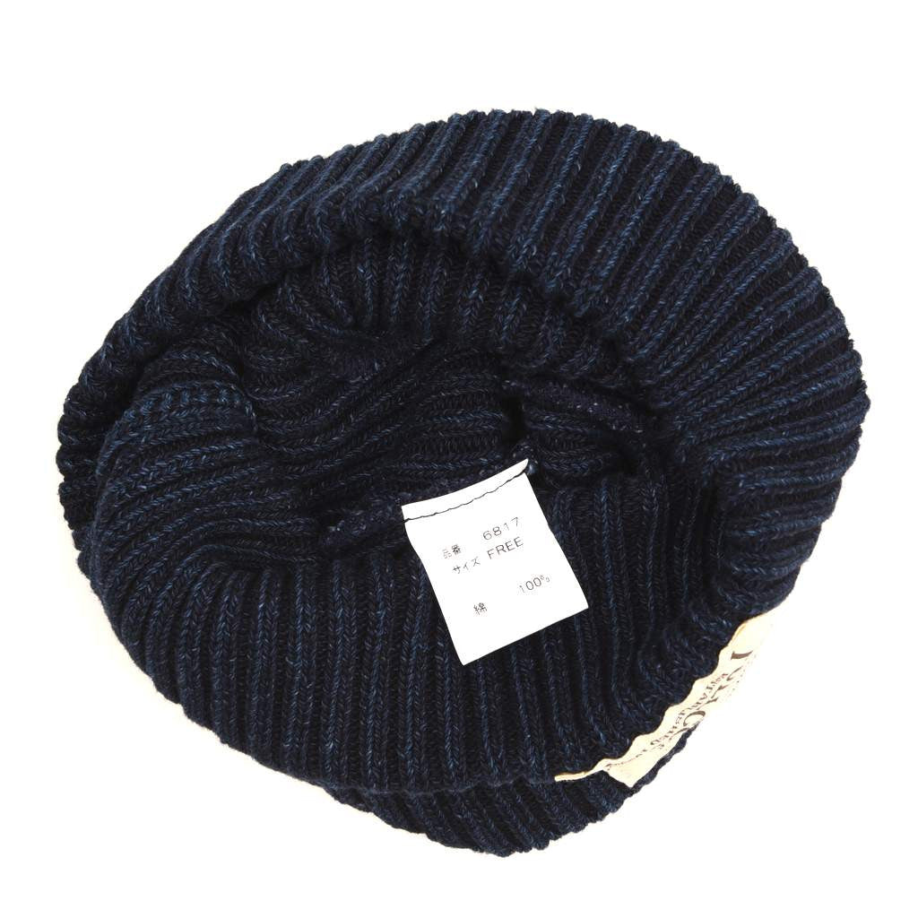 Fullcount Indigo Dyed Ribbed Watch Cap - Okayama Denim Accessories - Selvedge