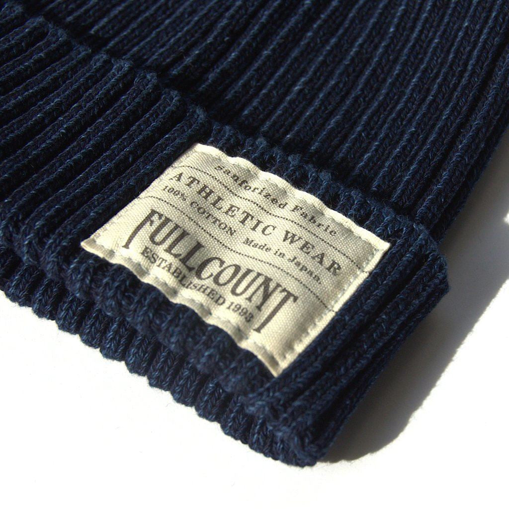 Fullcount Indigo Dyed Ribbed Watch Cap - Okayama Denim Accessories - Selvedge