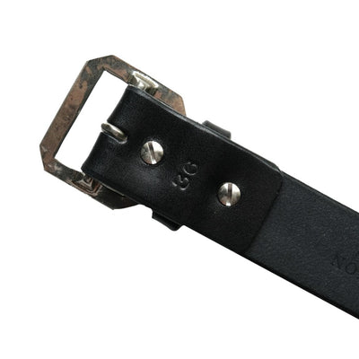 Inception Saddle Leather Garrison Belt (Black)