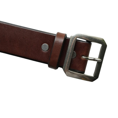 Inception Saddle Leather Garrison Belt (Brown)