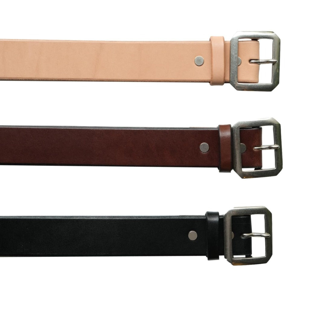 Inception Saddle Leather Garrison Belt (Brown)