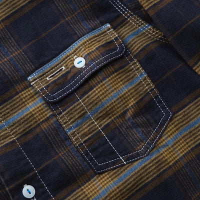 Japan Blue Indigo Check Flannel Shirt