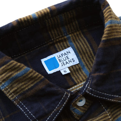 Japan Blue Indigo Check Flannel Shirt