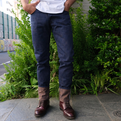 Pure Blue Japan KSAI-013 17.5oz. Natural Indigo x Kakishibu Selvedge Jeans (Slim Tapered)