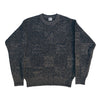 Loop & Weft Merino Lambswool Patchwork Crewneck Sweater (Black)