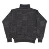 Loop & Weft Merino Lambswool Patchwork Turtleneck Sweater (Black)