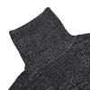 Loop & Weft Merino Lambswool Patchwork Turtleneck Sweater (Black)