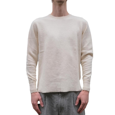 Loop & Weft Double Face Jacquard Crewneck Thermal (Ivory)