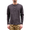 Loop & Weft Double Face Jacquard Thermal Henley (Black)