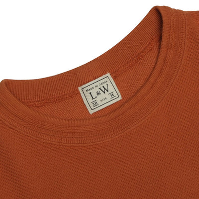 Loop & Weft Fine Aran Honeycomb Crewneck Thermal (Brown)