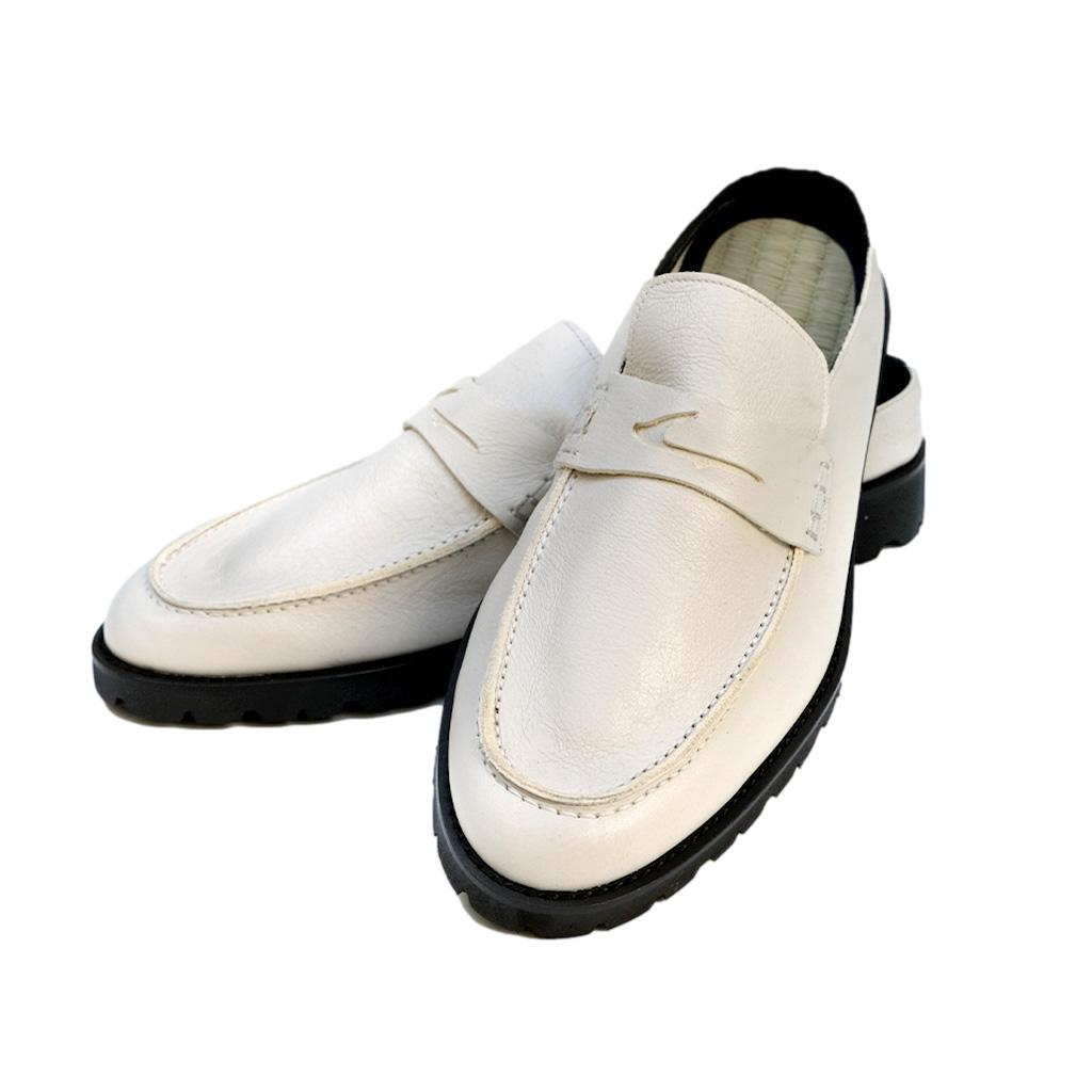 Liberato Slip-on Loafers (White) - Okayama Denim