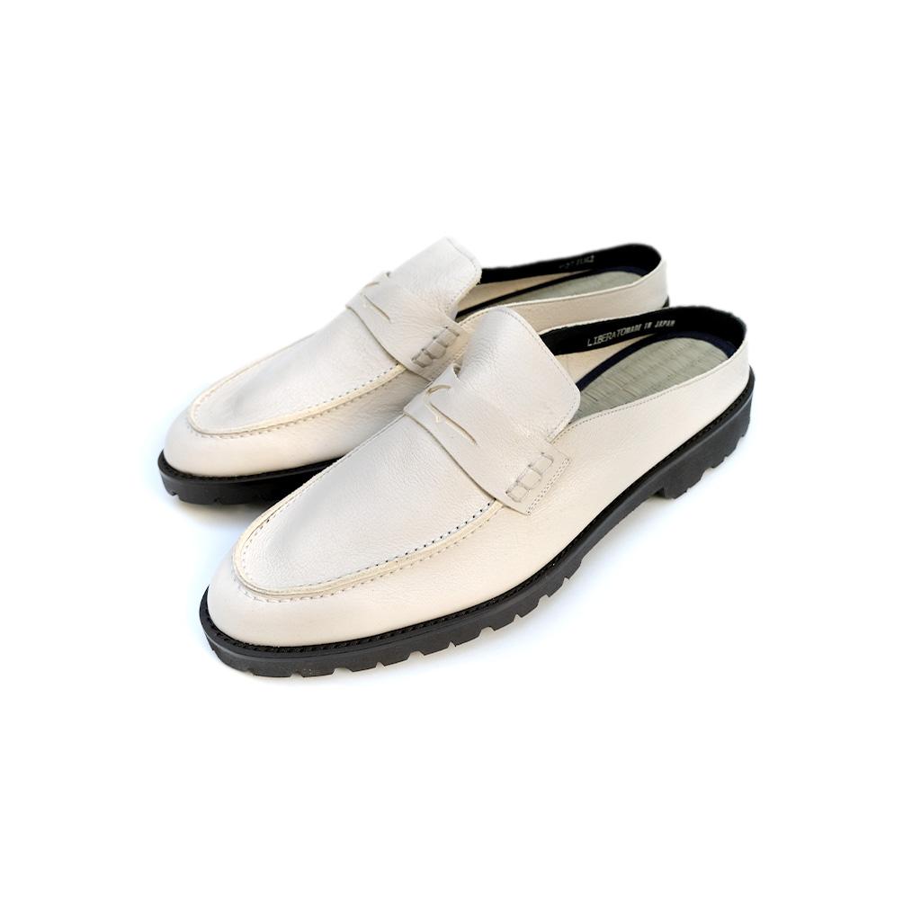 Liberato Slip-on Loafers (White) - Okayama Denim