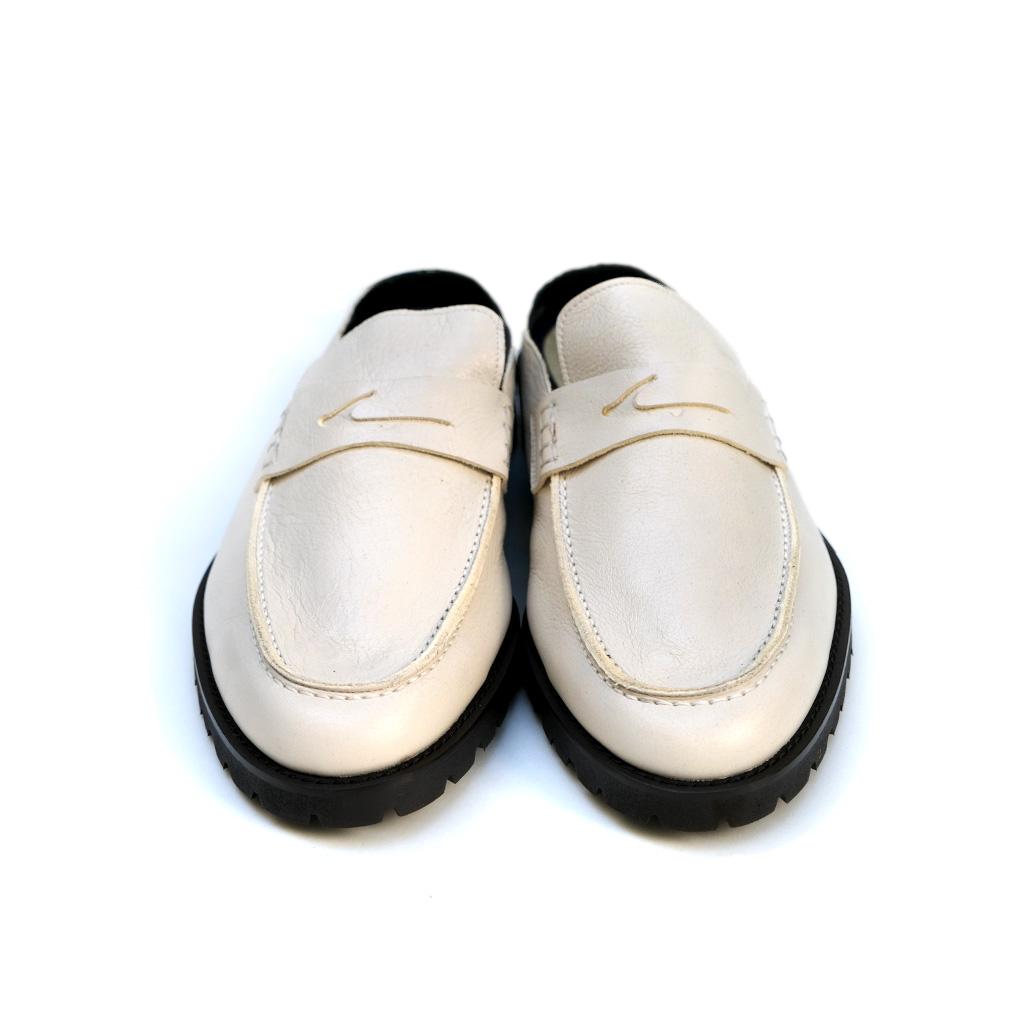 Liberato Slip-on Loafers (White) - Okayama Denim