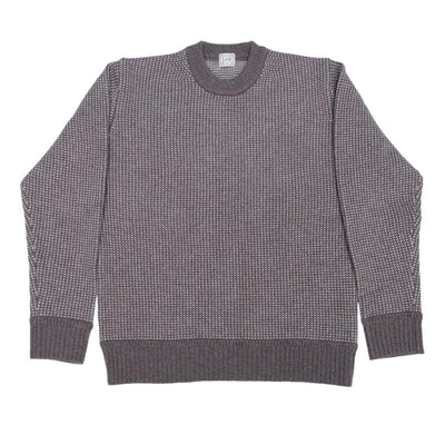 Loop & Weft Merino Lambswool Classic Birdseye Sweater (Mocha)
