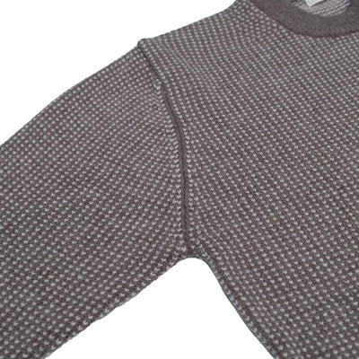 Loop & Weft Merino Lambswool Classic Birdseye Sweater (Mocha)